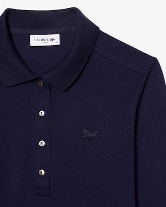 Polo L.12.D slim fit en mini Piqué stretch