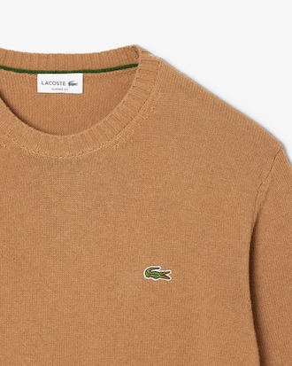 Pull en laine cardée col rond