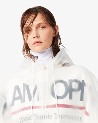 Parka poncho oversize imprim&eacute; D&eacute;fil&eacute;