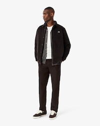 Pantalon chino regular fit velours c&ocirc;tel&eacute;