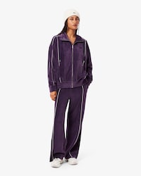 Pantalon de surv&ecirc;tement velours liser&eacute;s