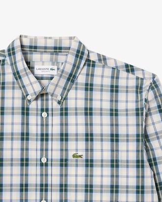Chemise regular fit popeline &agrave; carreaux