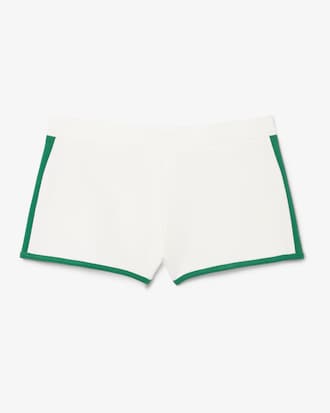 Mini-short maille satin&eacute;e D&eacute;fil&eacute;