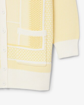 Cardigan long jacquard court de tennis