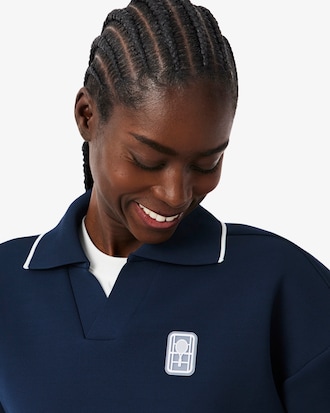 Sweatshirt col polo Tennis H&eacute;ritage