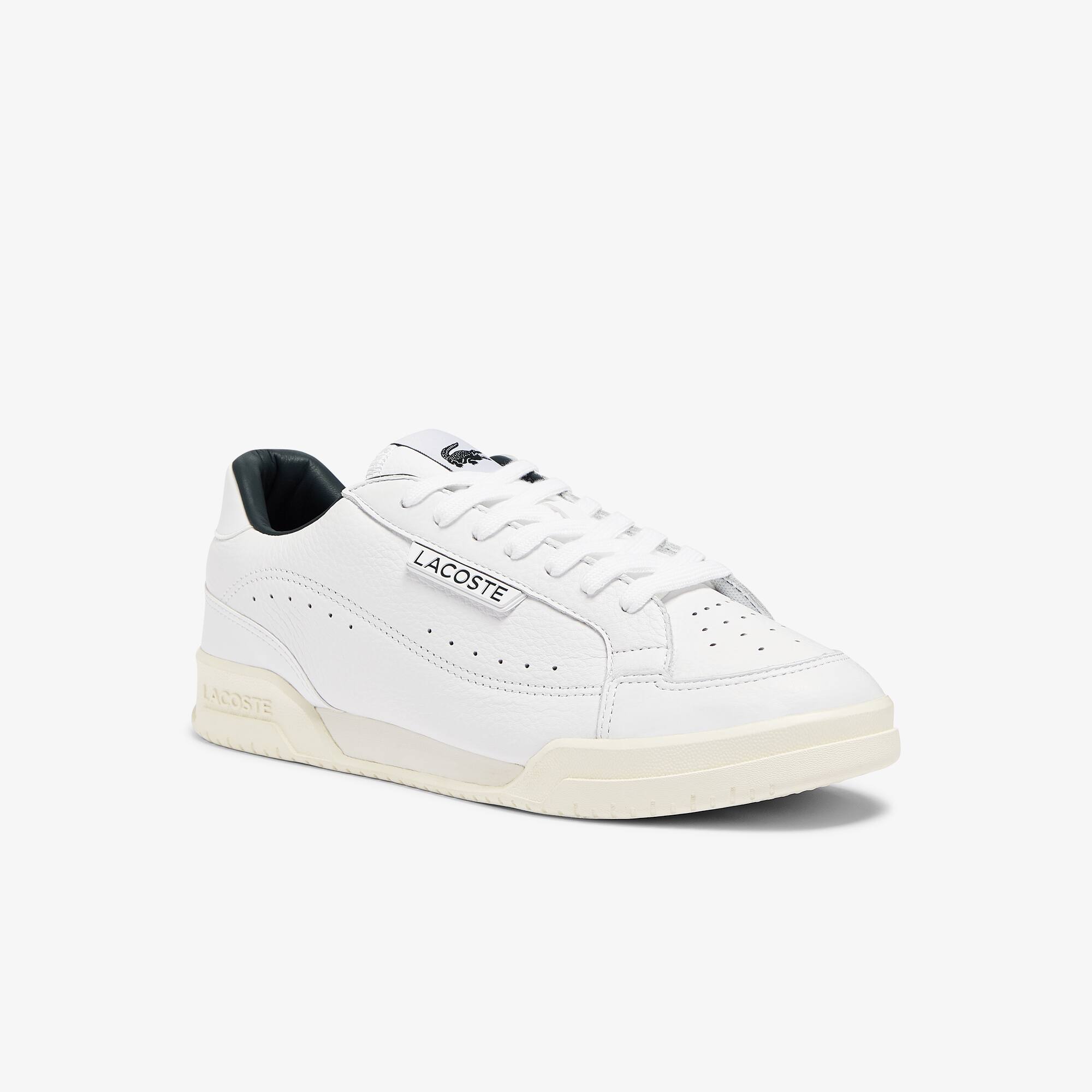 Lacoste Sneakers Twin Serve Luxe homme en cuir Taille 40 Blanc/vert Foncé