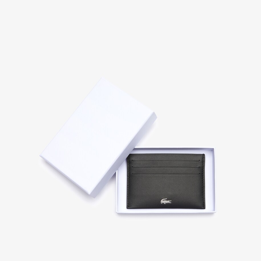 porte cartes fitzgerald en cuir lacoste