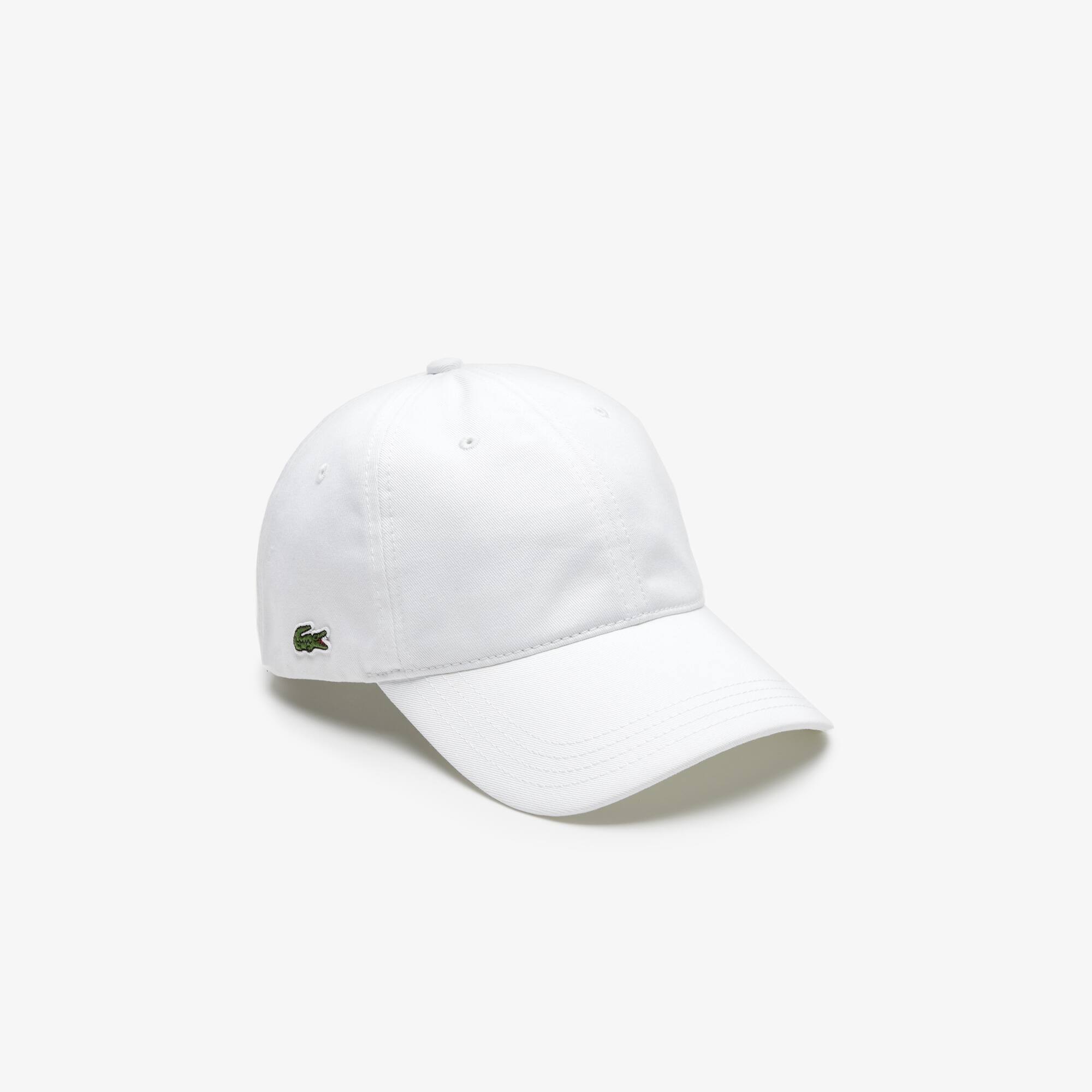 Lacoste Casquette en coton avec lanière contrastée Taille Taille unique Blanc