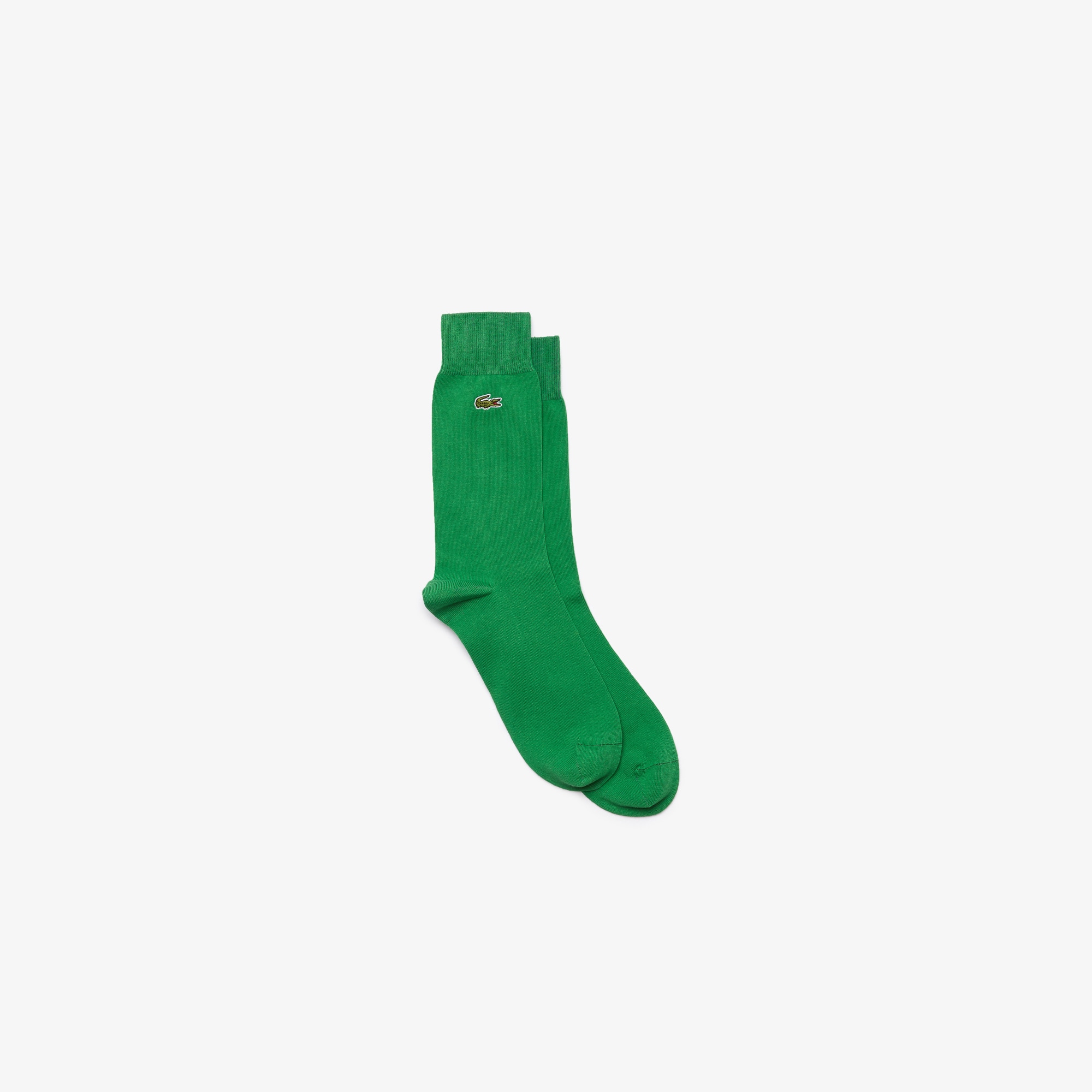 Lacoste Chaussettes unies en coton mélangé avec crocodile brodé Taille 41 - 46 Vert