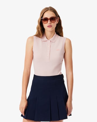 Polo L.12.D slim fit sans manche stretch