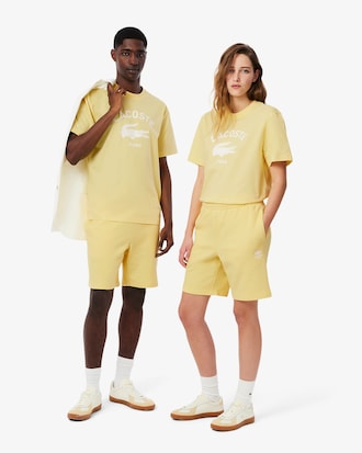 Short molleton de coton imprimé