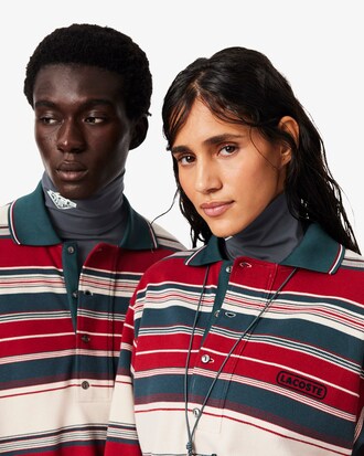 Polo Piqu&eacute; ray&eacute; loose fit D&eacute;fil&eacute;