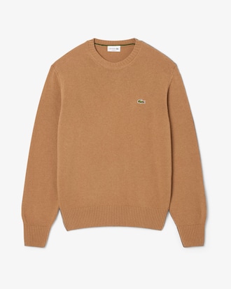 Pull en laine cardée col rond