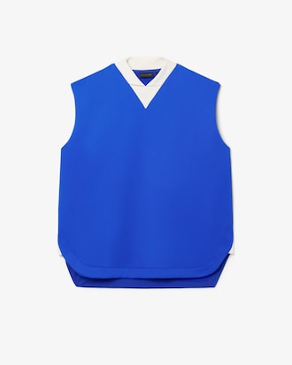 Sweatshirt sans manches col V satin&eacute; D&eacute;fil&eacute;