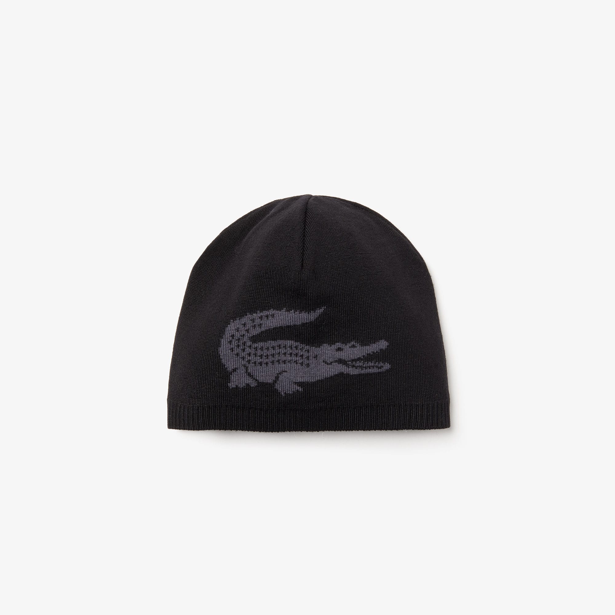 Bonnet en laine avec crocodile jacquard