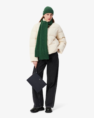 Pochette Anna en toile enduite piqu&eacute;e