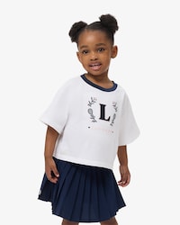 T-shirt coton badge contrast&eacute;