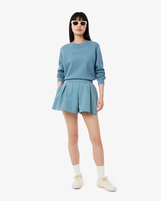 Short molleton à plis