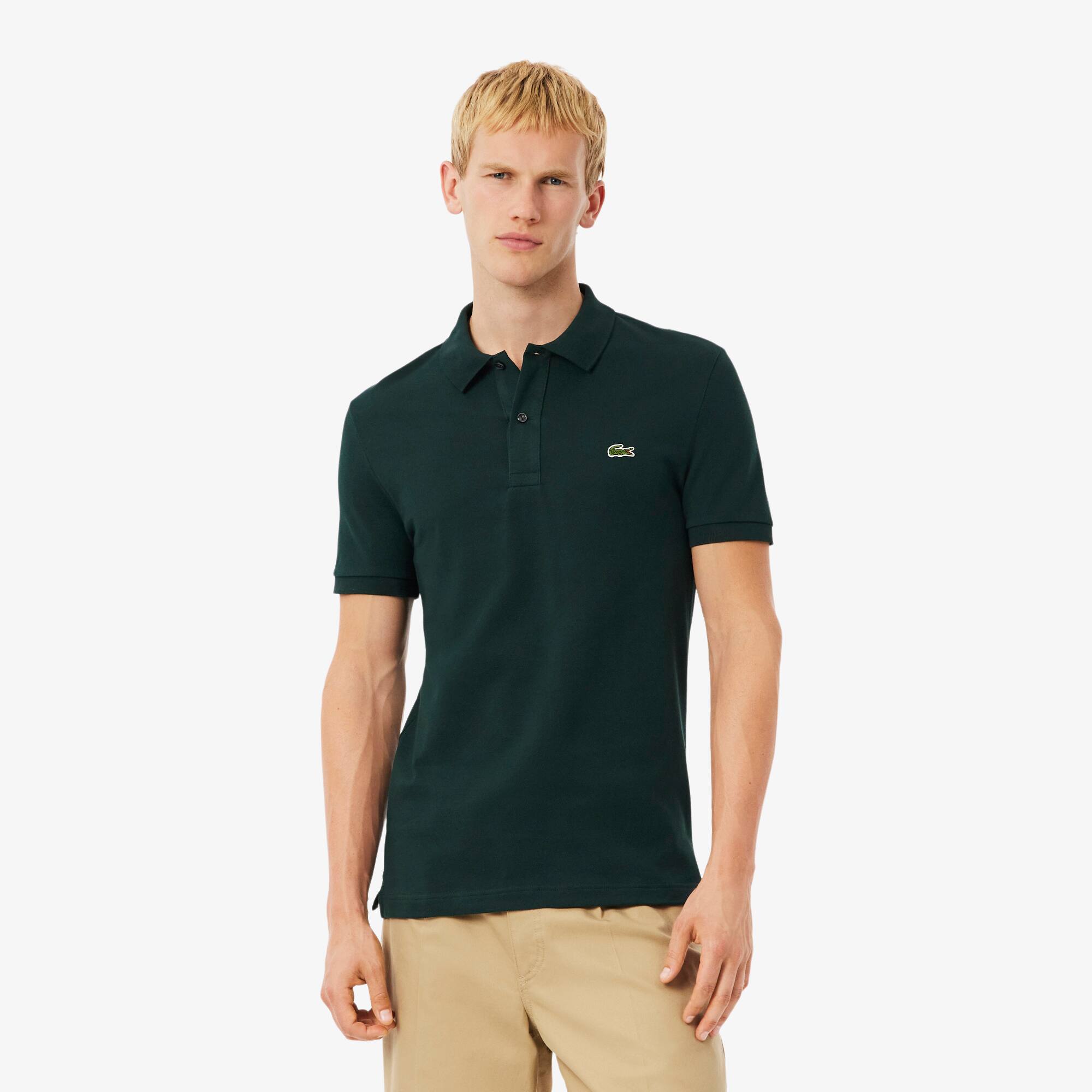 Polo Lacoste slim fit en petit piqué uni Taille 4 - M Vert