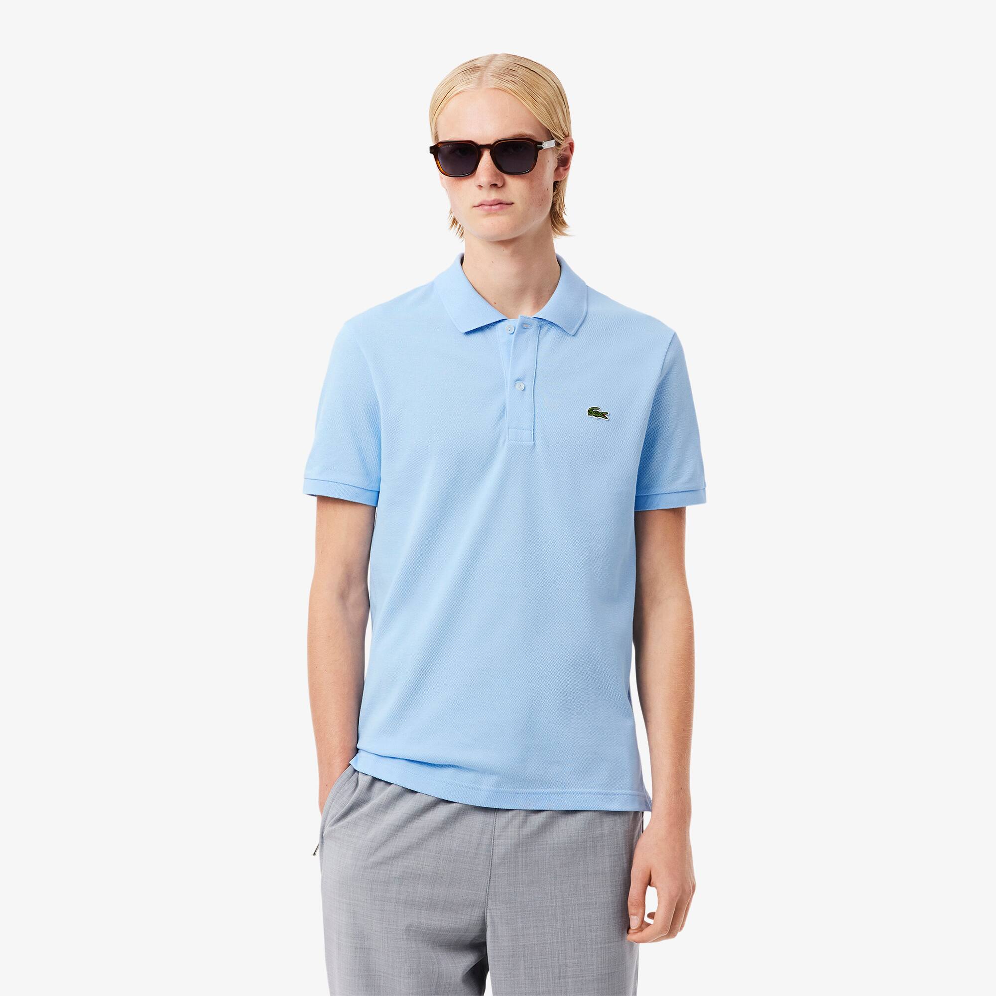 Polo Lacoste slim fit en petit piqué uni Taille 8 - 3XL Bleu