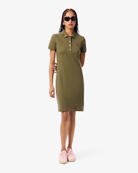 Robe polo slim fit en mini Piqu&eacute; stretch