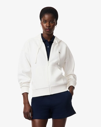 Sweatshirt &agrave; capuche zipp&eacute; en Piqu&eacute;