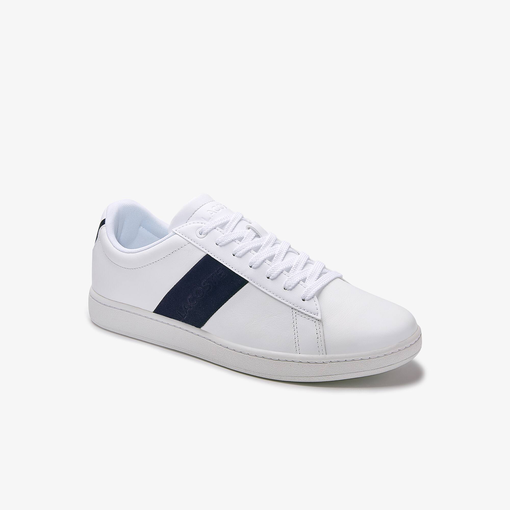 Lacoste Sneakers Carnaby Evo homme en cuir pigmenté Taille 43 Blanc/marine