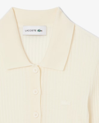 Pull col polo en jersey de laine