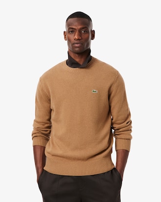 Pull en laine cardée col rond
