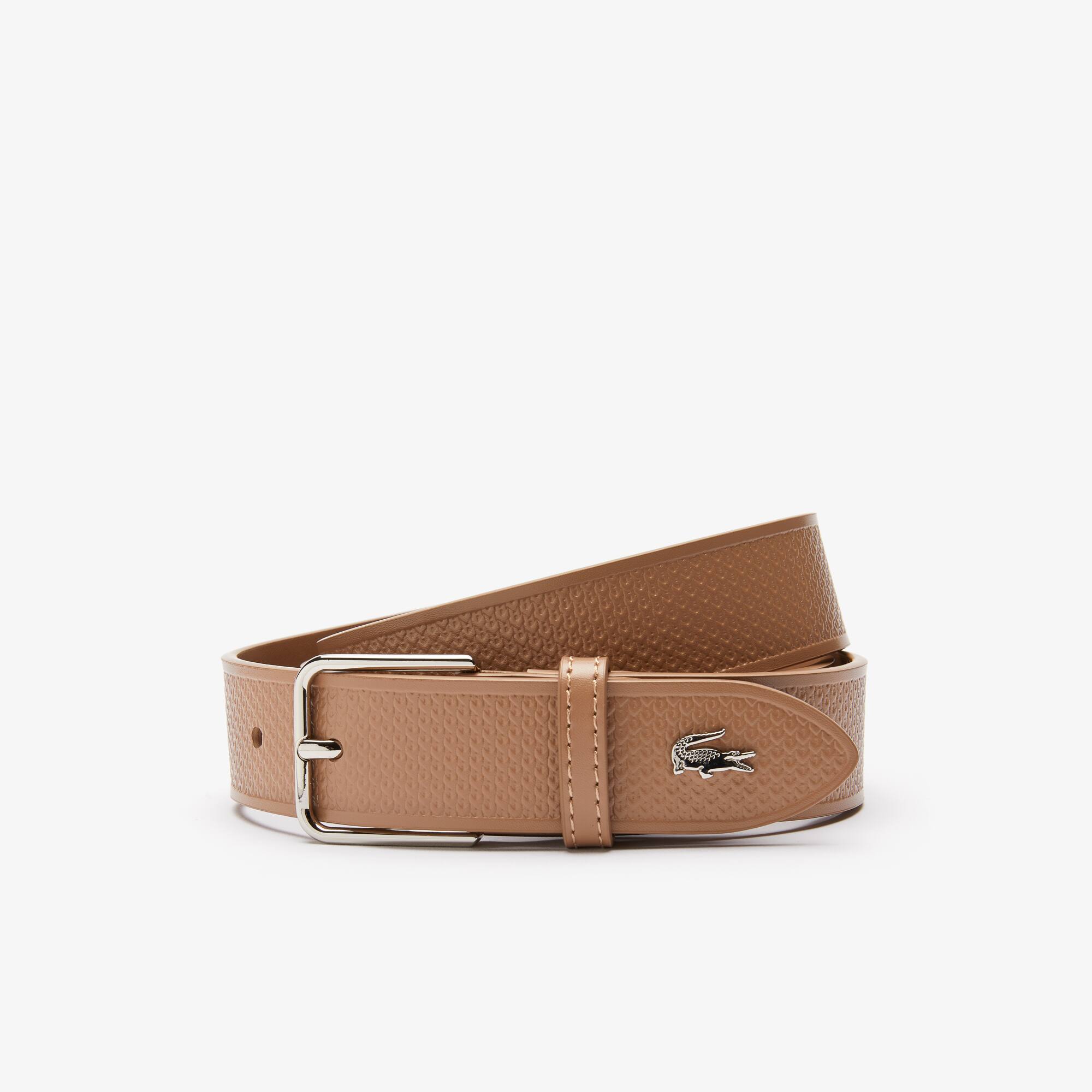 Lacoste Ceinture en cuir piqué avec croco en métal Taille 90 cm Lavalliere