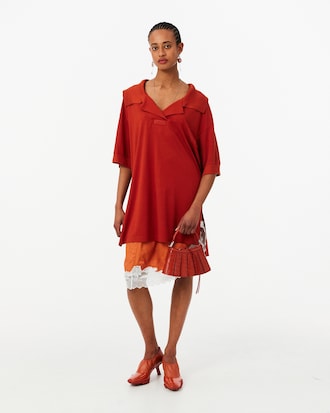 Mini sac Lenglen D&eacute;fil&eacute; en cuir effet crocodile