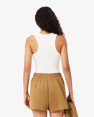 D&eacute;bardeur maille c&ocirc;tel&eacute;e badge slim fit