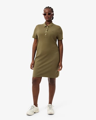 Robe polo slim fit en mini Piqu&eacute; stretch