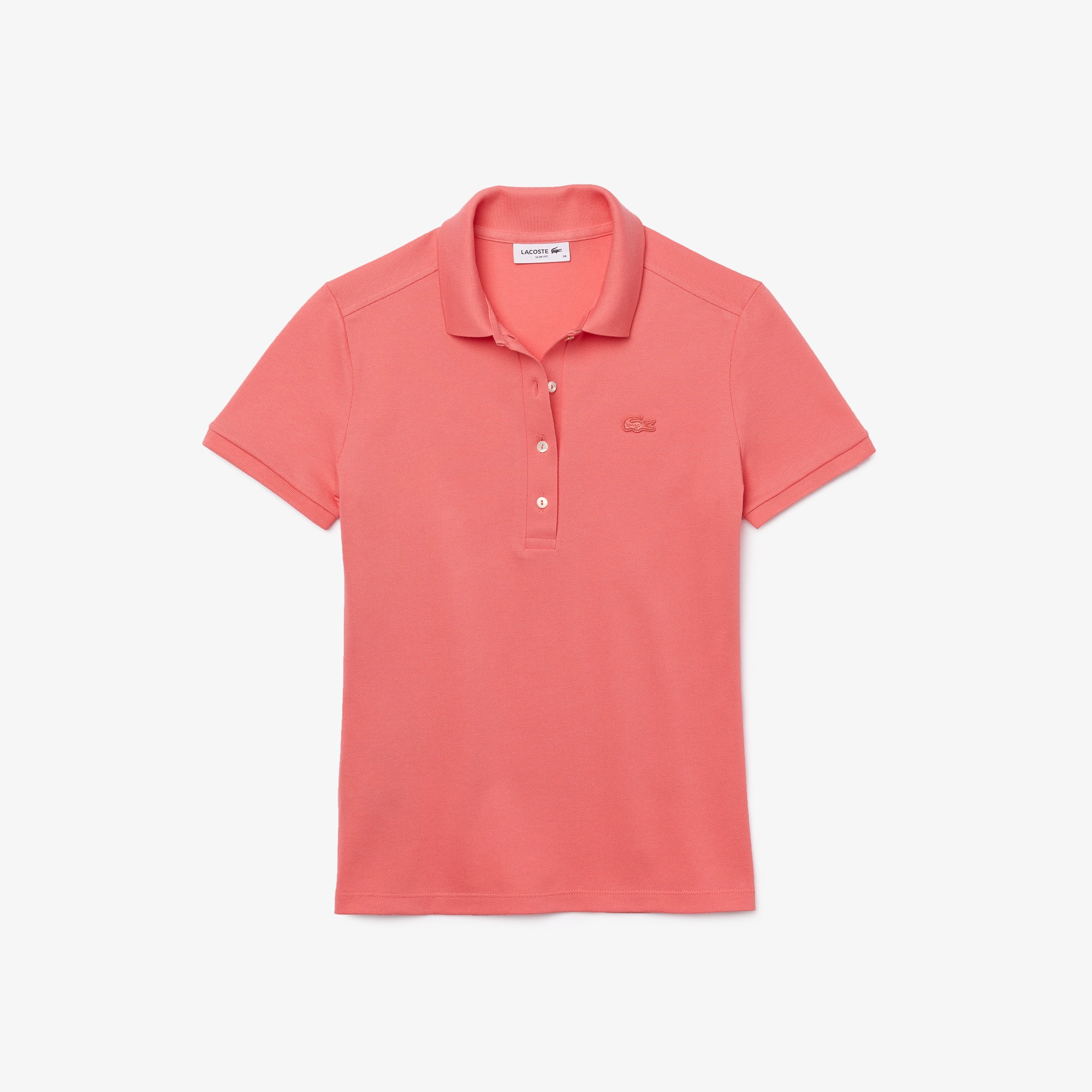 Polo Lacoste slim fit en piqué de coton stretch Taille 36 Rose
