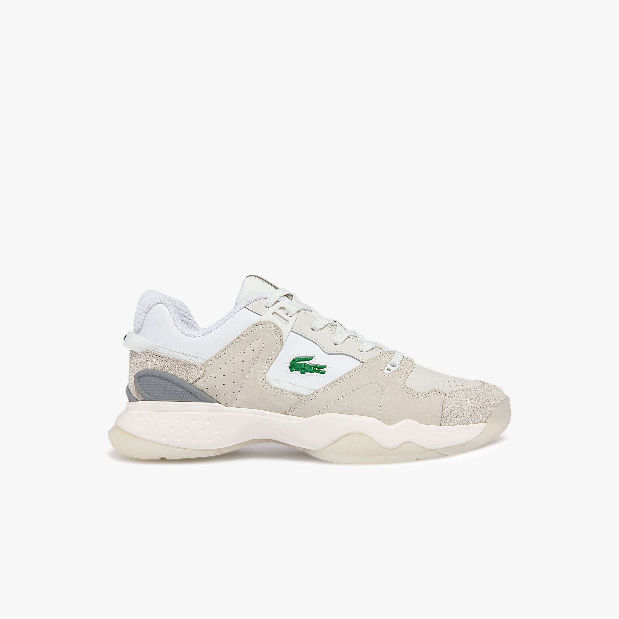 Lacoste Sneakers T-Point homme en cuir et daim Taille 41 Beige