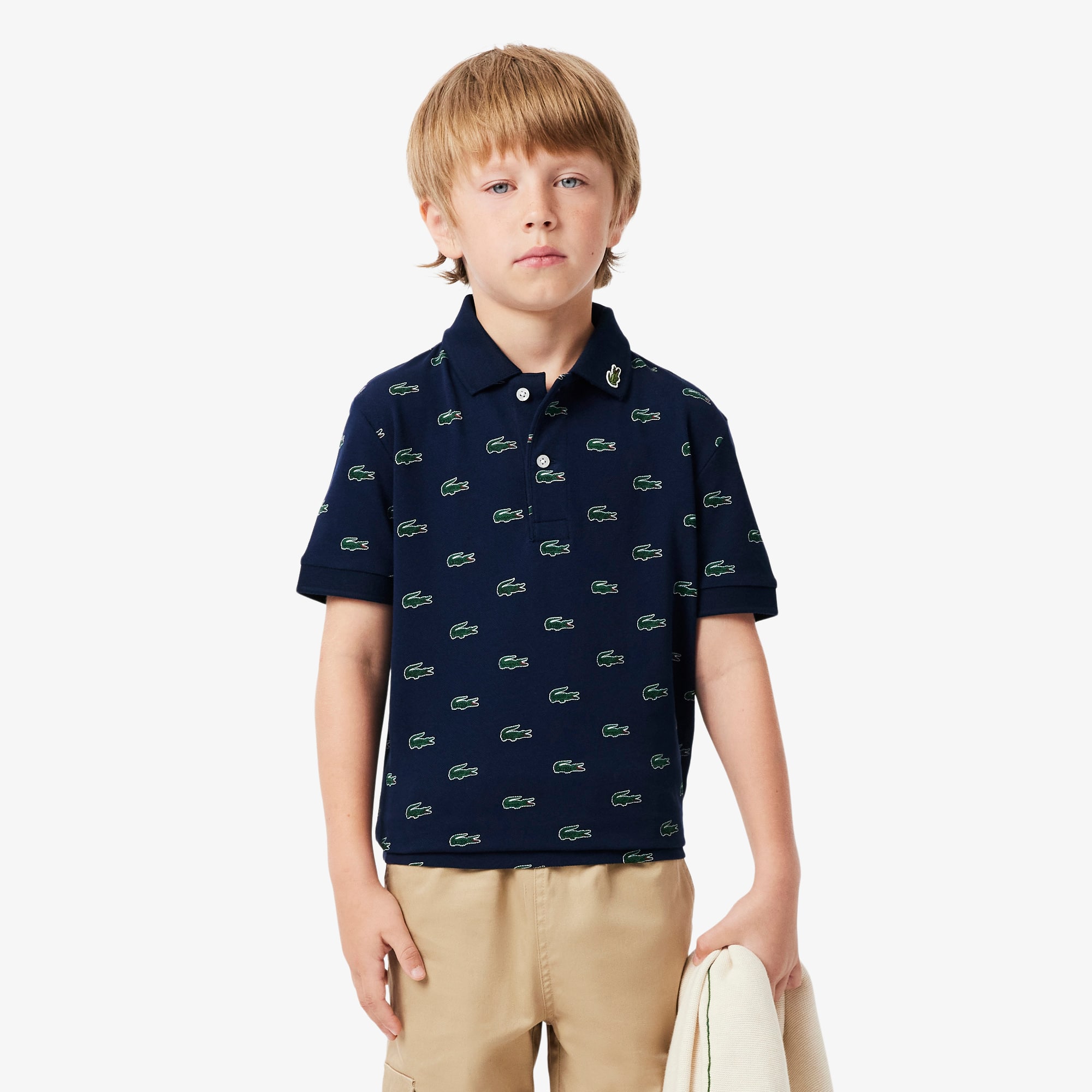 Polo en Petit Pique imprime Polos garcon 8 16 ans Nouveautes 2026 Lacoste