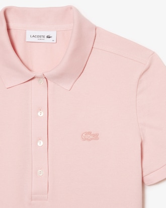 Polo L.12.D slim fit en mini piqu&eacute; stretch