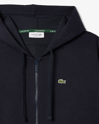 Sweatshirt à capuche zippé en Piqué