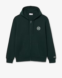 Sweatshirt &agrave; capuche zipp&eacute; avec badge
