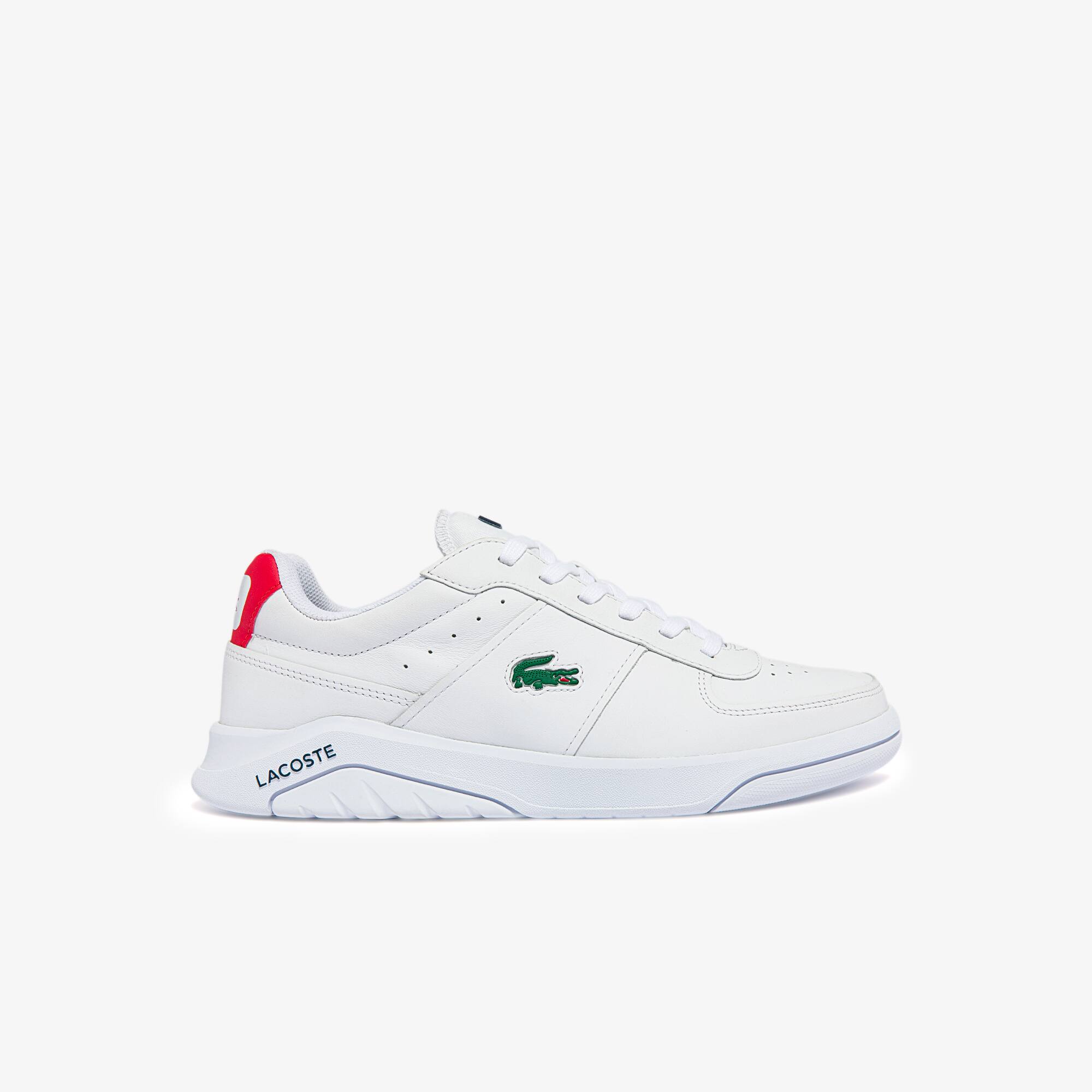 Lacoste Sneakers Game Advance homme en cuir Taille 46 Blanc/marine/rouge