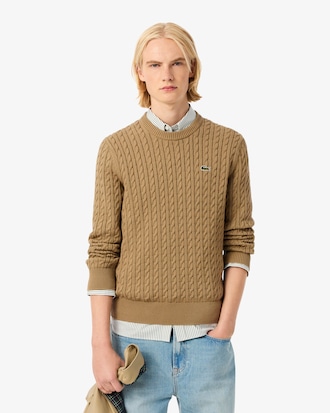 Pull torsadée coton