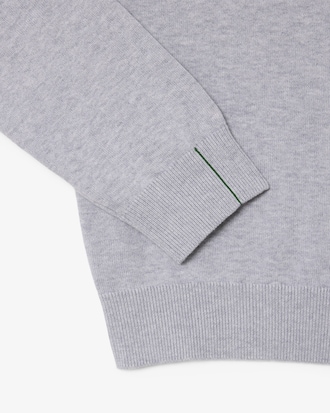 Pull coton uni col rond