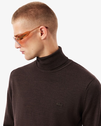 Pull en laine m&eacute;rinos col roul&eacute;