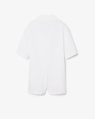 Combishort col polo popeline D&eacute;fil&eacute;