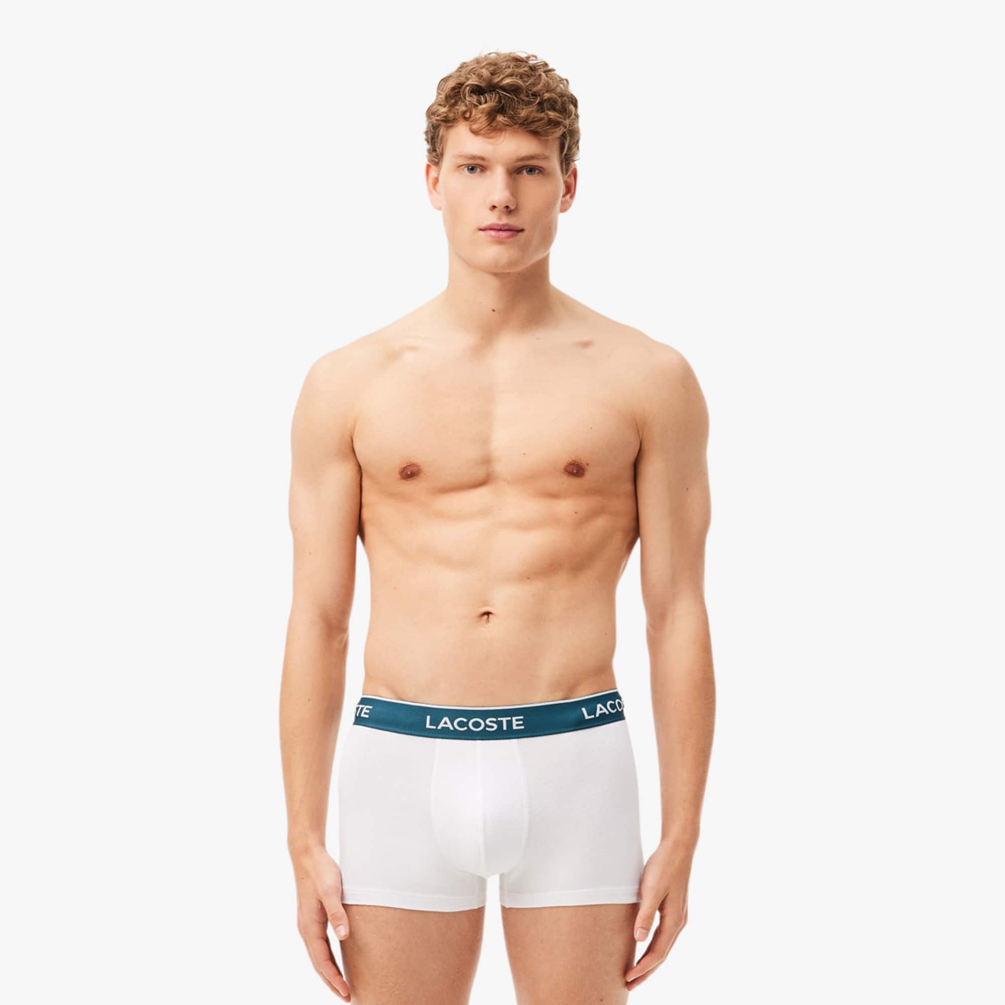 Lacoste Lot De 3 Boxers Courts Casual Unis Taille 7 - XXL Noir / Blanc / Gris Chiné