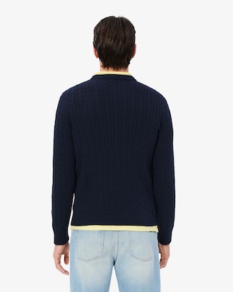 Pull torsadée coton