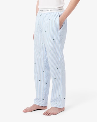 Pantalon de pyjama coton rayé imprimé