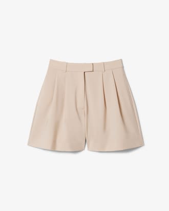 Bermuda oversize &agrave; plis laine