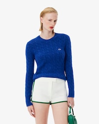 Pull torsades alpaga m&eacute;lang&eacute; D&eacute;fil&eacute;