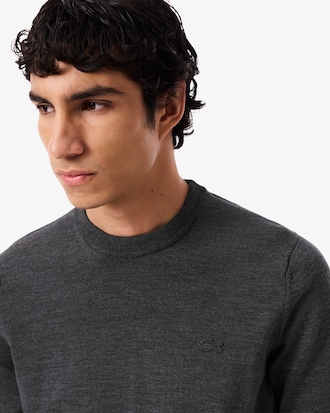 Pull en laine mérinos col rond